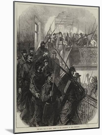 The Civil War in Paris, Arrest of the Archbishop by the Communists-null-Mounted Giclee Print