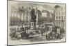 The Civil War in Paris, Barricade in the Place Clichy-null-Mounted Giclee Print