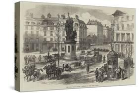 The Civil War in Paris, Barricade in the Place Clichy-null-Stretched Canvas
