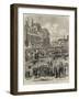 The Civil War in Paris, Barricades in Front of the Hotel De Ville-null-Framed Giclee Print