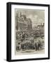 The Civil War in Paris, Barricades in Front of the Hotel De Ville-null-Framed Giclee Print