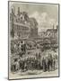 The Civil War in Paris, Barricades in Front of the Hotel De Ville-null-Mounted Giclee Print
