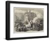 The Civil War in Paris, Burning the Guillotine on the Place Voltaire-null-Framed Giclee Print