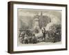 The Civil War in Paris, Burning the Guillotine on the Place Voltaire-null-Framed Giclee Print