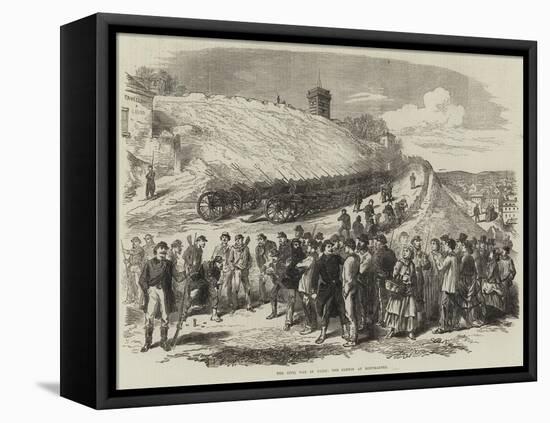 The Civil War in Paris, the Cannon at Montmartre-null-Framed Stretched Canvas