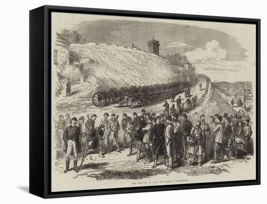 The Civil War in Paris, the Cannon at Montmartre-null-Framed Stretched Canvas