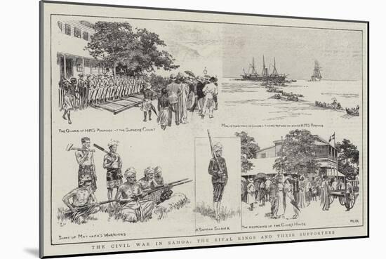 The Civil War in Samoa, the Rival Kings and their Supporters-null-Mounted Giclee Print