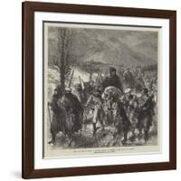 The Civil War in Spain, a Navarre Column of Carlists on the March to Carascal-Charles Robinson-Framed Giclee Print