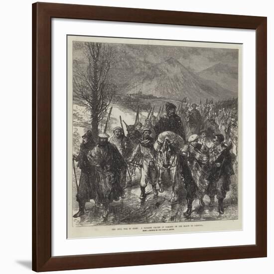 The Civil War in Spain, a Navarre Column of Carlists on the March to Carascal-Charles Robinson-Framed Giclee Print