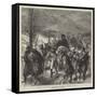 The Civil War in Spain, a Navarre Column of Carlists on the March to Carascal-Charles Robinson-Framed Stretched Canvas