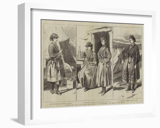 The Civil War in Spain, Alphonsist Vivandieres on Mount Esquinza-null-Framed Giclee Print