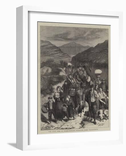 The Civil War in Spain, Carlist Fugitives from Villatuerta-null-Framed Giclee Print