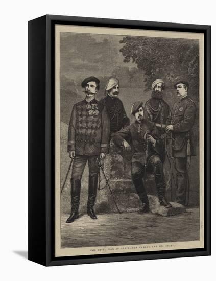 The Civil War in Spain, Don Carlos and His Staff-null-Framed Stretched Canvas