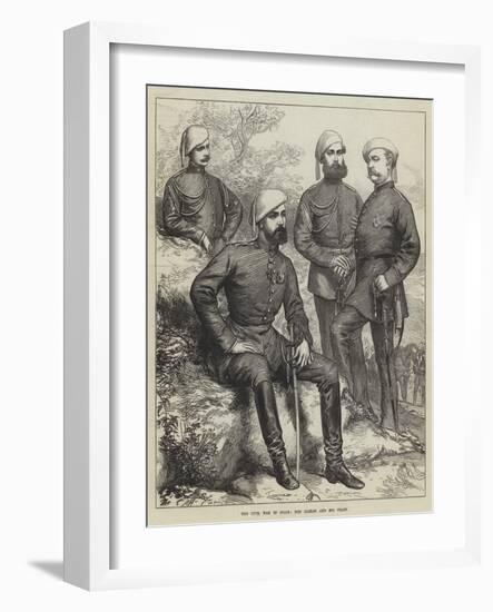 The Civil War in Spain, Don Carlos and His Staff-null-Framed Giclee Print