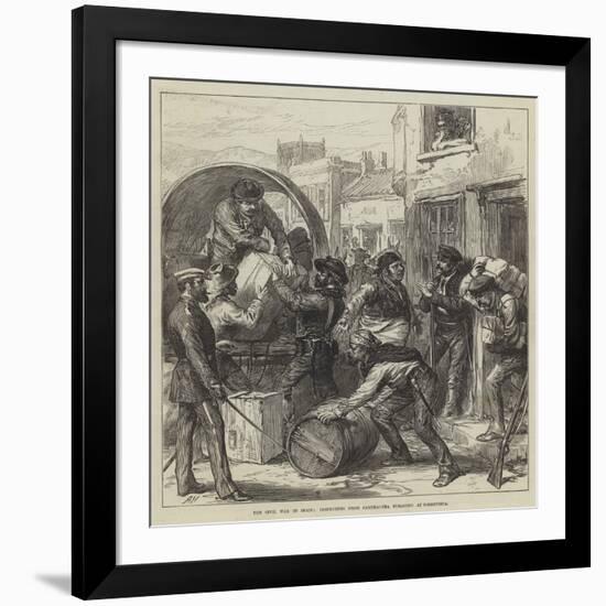 The Civil War in Spain, Insurgents from Carthagena Foraging at Torrevieja-null-Framed Giclee Print