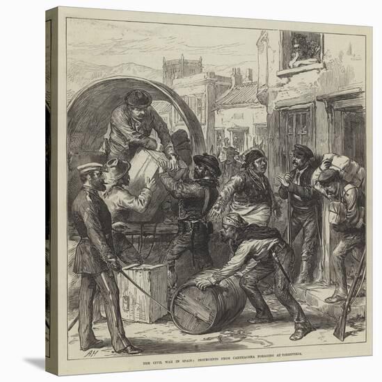 The Civil War in Spain, Insurgents from Carthagena Foraging at Torrevieja-null-Stretched Canvas