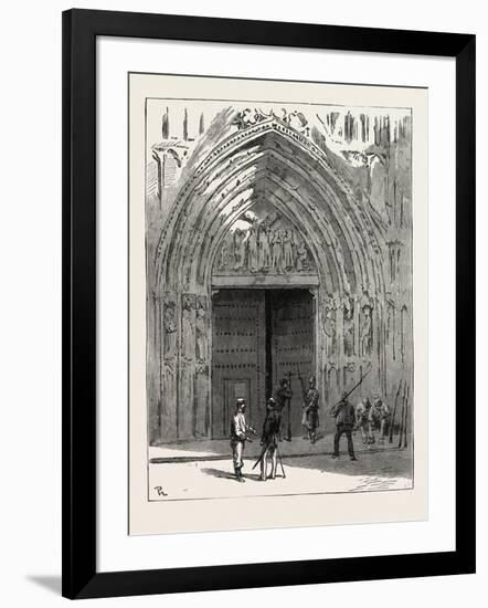 The Civil War in Spain: the Apostles' Gate, Valencia, 1873-null-Framed Giclee Print