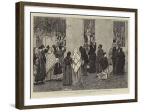 The Civil War in Spain, Visiting Carlist Prisoners in the Military Prison of San Francisco-Alphonse Adolphe Bichard-Framed Giclee Print