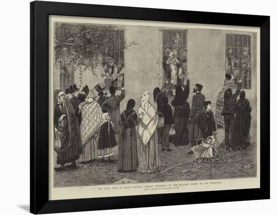 The Civil War in Spain, Visiting Carlist Prisoners in the Military Prison of San Francisco-Alphonse Adolphe Bichard-Framed Giclee Print