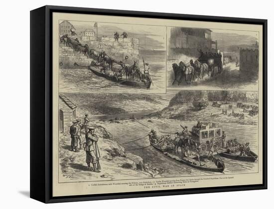 The Civil War in Spain-Godefroy Durand-Framed Stretched Canvas