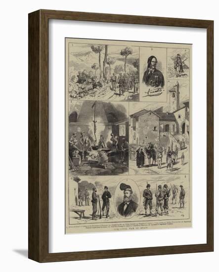 The Civil War in Spain-Joseph Nash-Framed Giclee Print