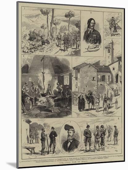 The Civil War in Spain-Joseph Nash-Mounted Giclee Print