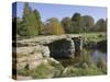 The Clapper Bridge at Postbridge, Dartmoor National Park, Devon, England, United Kingdom, Europe-James Emmerson-Stretched Canvas