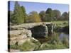 The Clapper Bridge at Postbridge, Dartmoor National Park, Devon, England, United Kingdom, Europe-James Emmerson-Stretched Canvas