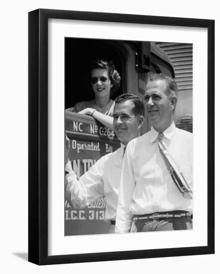 The Clara Mclean, Malcolm Mcclean and Jim Mclean of Mcclean Trucking-Margaret Bourke-White-Framed Photographic Print