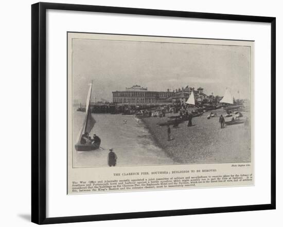 The Clarence Pier, Southsea, Buildings to Be Removed-null-Framed Giclee Print