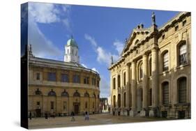 The Clarendon Building and Sheldonian Theatre, Oxford, Oxfordshire, England, United Kingdom, Europe-Peter Richardson-Stretched Canvas