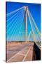 The Clark Bridge, also known as Cook Bridge, at Alton, Illinois, a Cable bridge carries U.S. Rou...-null-Stretched Canvas