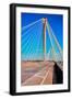 The Clark Bridge, also known as Cook Bridge, at Alton, Illinois, a Cable bridge carries U.S. Rou...-null-Framed Photographic Print