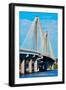 The Clark Bridge, also known as Cook Bridge, at Alton, Illinois, a Cable bridge carries U.S. Rou...-null-Framed Photographic Print