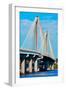 The Clark Bridge, also known as Cook Bridge, at Alton, Illinois, a Cable bridge carries U.S. Rou...-null-Framed Photographic Print