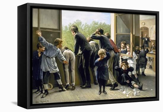 The Class Pranksters-Auguste Joseph Truphème-Framed Stretched Canvas