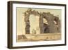The Claudian Aqueduct, Rome, 1785 (W/C, Pen, Ink and Graphite on Paper)-Francis Towne-Framed Giclee Print