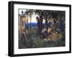 The Clergymen Hiding Church Treasures in a New Grave in a Cemetery by Vladimirov, Ivan Alexeyevich-Ivan Alexeyevich Vladimirov-Framed Giclee Print