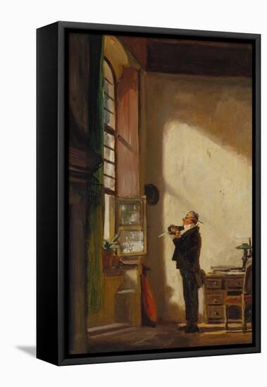 The Clerk, about 1850-Carl Spitzweg-Framed Stretched Canvas