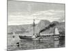 The 'Clermont' Robert Fulton's First Steamboat Sailing on the Hudson River in New York at Albany-Robert Fulton-Mounted Giclee Print