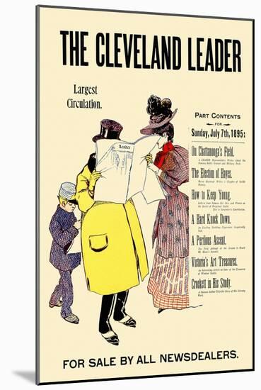 The Cleveland Leader for Sale by All Newsdealers-null-Mounted Art Print