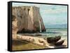 The Cliff at Etretat after the Storm-Gustave Courbet-Framed Stretched Canvas