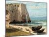 The Cliff at Etretat after the Storm-Gustave Courbet-Mounted Giclee Print