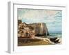 The Cliff at Etretat after the Storm-Gustave Courbet-Framed Giclee Print