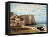 The Cliff at Etretat after the Storm-Gustave Courbet-Framed Stretched Canvas