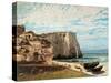 The Cliff at Etretat after the Storm-Gustave Courbet-Stretched Canvas
