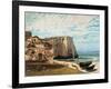 The Cliff at Etretat after the Storm-Gustave Courbet-Framed Giclee Print