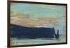 The Cliff at Etretat, C.1885 (Pastel)-Claude Monet-Framed Giclee Print