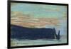 The Cliff at Etretat, C.1885 (Pastel)-Claude Monet-Framed Giclee Print