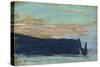 The Cliff at Etretat, C.1885 (Pastel)-Claude Monet-Stretched Canvas